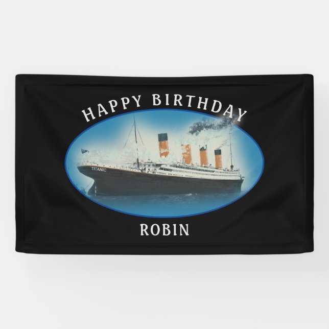 Lona Titanday Black RMS White Star Line Ship (Horizontal)