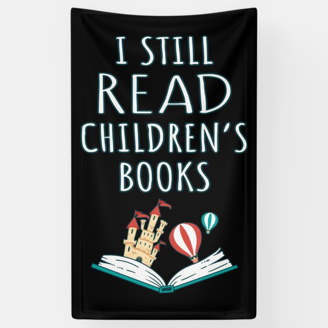 Lona Todavía leo libros para niños II (Vertical)