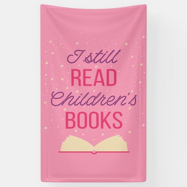 Lona Todavía leo libros para niños III (Vertical)