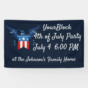 Lona Todo el águila estadounidense y su bandera patriót