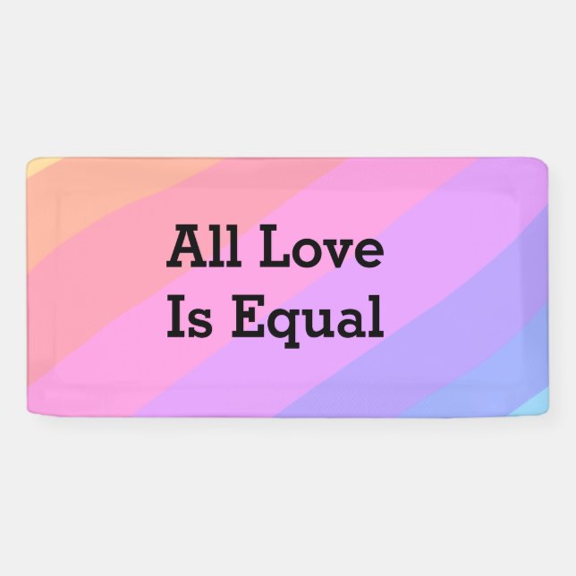 Lona Todo el amor es igual orgullo arcoiris Mes LGBT ag (Horizontal)
