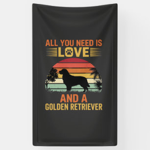 Lona Todo lo que necesitas es amor Golden Retriever