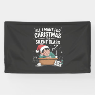 Lona Todo lo que quiero para Navidad es un profesor de