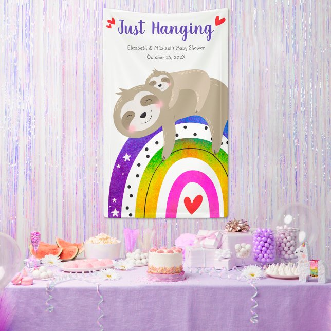 Lona Tonterías finas del arcoiris Baby Shower divertido (Subido por el creador)