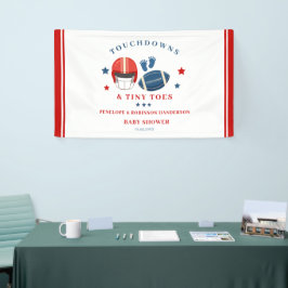 Lona Toques y dedos pequeños, ducha de bebé de fútbol