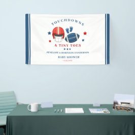 Lona Toques y dedos pequeños, ducha de bebé de fútbol