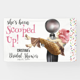 Lona Torta de helado de fresa para despedida de soltera