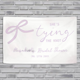 Lona Torta nupcial de lazo púrpura acuarela