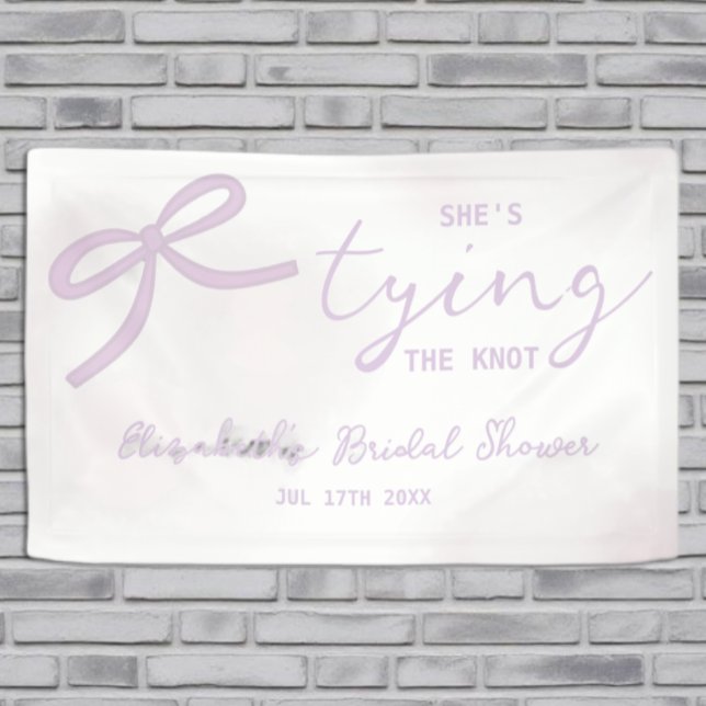 Lona Torta nupcial de lazo púrpura acuarela (Subido por el creador)