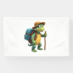 Lona Tortuga Divertida Gráfica de Senderismo Camping Am