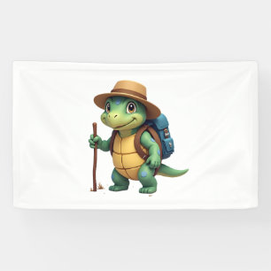 Lona Tortuga Divertida Gráfica de Senderismo Camping Am