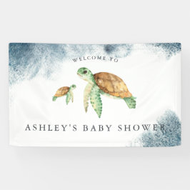 Lona Tortuga marina | Banner de bienvenida para baby sh