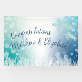 Lona Tortugas marinas Baby Shower bajo el mar