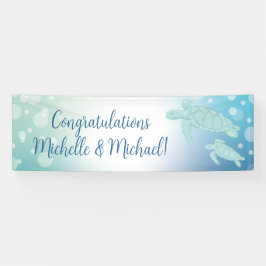 Lona Tortugas marinas Baby Shower bajo el mar