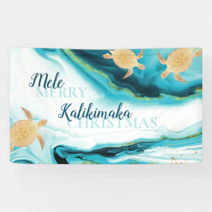 Lona Tortugas Marinas Doradas Mele Kalikimaka Navid