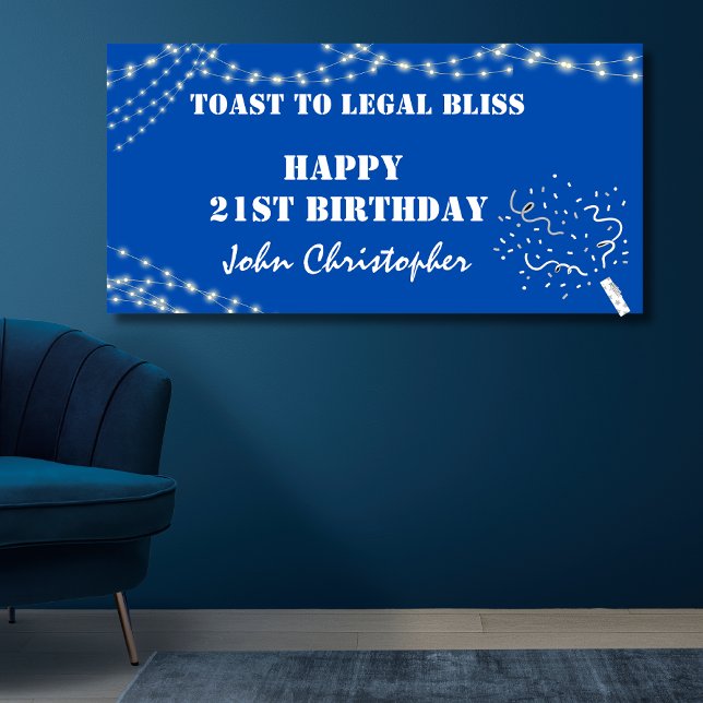 Lona Tostada a la liebres legales Elegante Azul 21 cump (Subido por el creador)