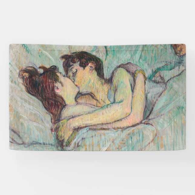 Lona Toulouse-Lautrec - En La Cama, El Beso (Horizontal)