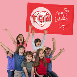 Lona TQM - Red and Pink Hearts Happy Valentine's Day