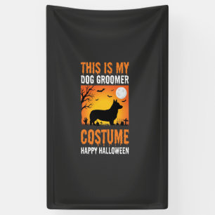 Lona Traje de peluquero de perro de Halloween Silueta