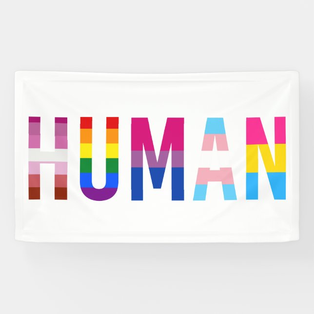 Lona Transgénero del mes del orgullo gay por la bandera (Horizontal)