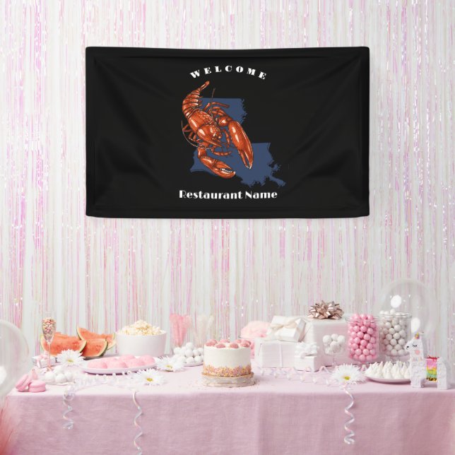 Lona Trato moderno cangrejo de río rojo Louisiana nombr (Fiesta)