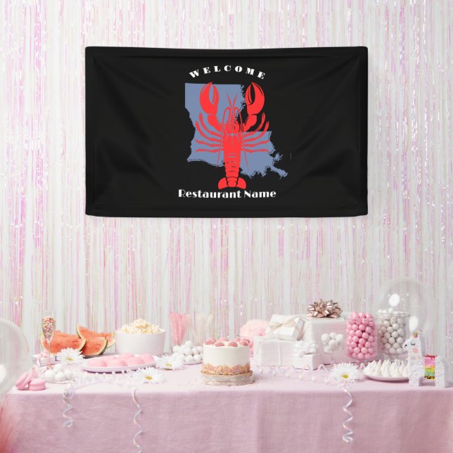 Lona Trato moderno cangrejo de río rojo Louisiana nombr (Fiesta)