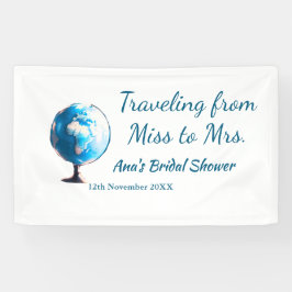 Lona Travel shower nupcial añadir nombre fecha señorita