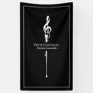 Lona Treblemaker Funny Music Pun Classy Black G-Clef