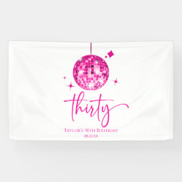 Lona Treinta discoteca rosada Fiesta 30 cumpleaños