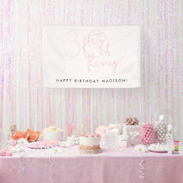 Lona Treinta, Flirty Thriving Modern Pink 30 cumpleaños