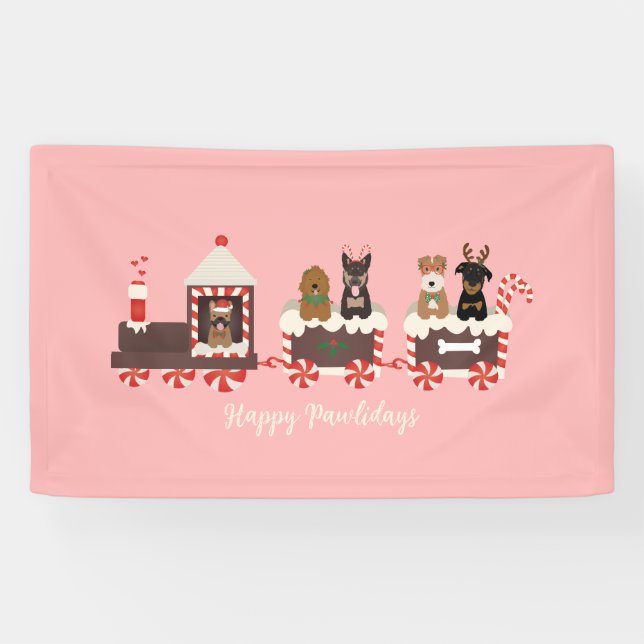 Lona Tren navideño navideño feliz de los Navidades de p (Horizontal)
