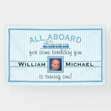 Trenes Blue Boy First Birthday