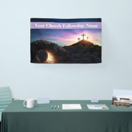 Lona Tres Cruces Puesta de Sol Pascua Iglesia