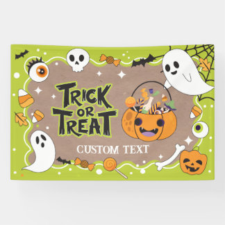 Lona Trick or Treat Halloween craft party banner
