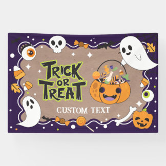 Lona Trick or Treat Halloween craft party banner