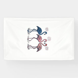 Lona Trío de flamencos patrióticos diseño de grabado vi