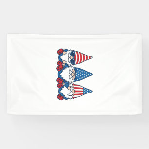 Lona Trío de gnomos patrióticos diseño de camiseta vect