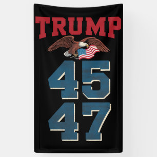 Lona Triunfador Trump Patriótico Ganó 45 y 47 Victoria
