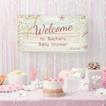 Tropical Beach Seashell Moderno Boho Baby Shower