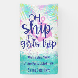 Lona Tropical Oh Ship It's a Girls Trip | Cruise Door
