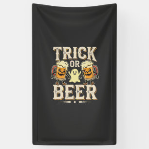 Lona Truco o Cerveza Diseño de Cerveza de Halloween_1
