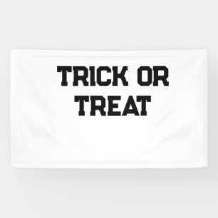 Lona Truco o. Trate Halloween espeluznante negro simple