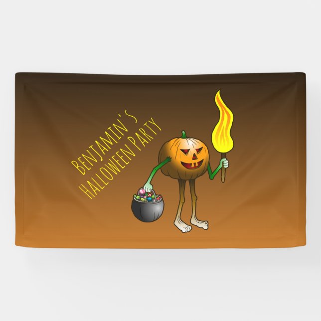 Lona Truco o trato con Jack O'lantern (Horizontal)
