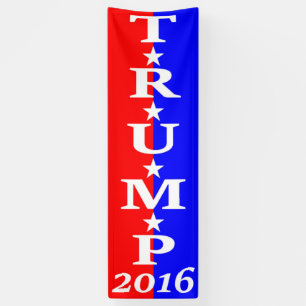 Lona TRUMP 2016 - Rojo, Blanco y Azul