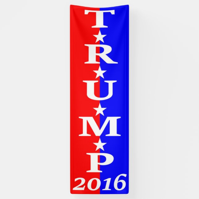 Lona TRUMP 2016 - Rojo, Blanco y Azul (Vertical)