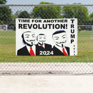 Lona Trump 2024 Es hora de otra revolución de Trump.