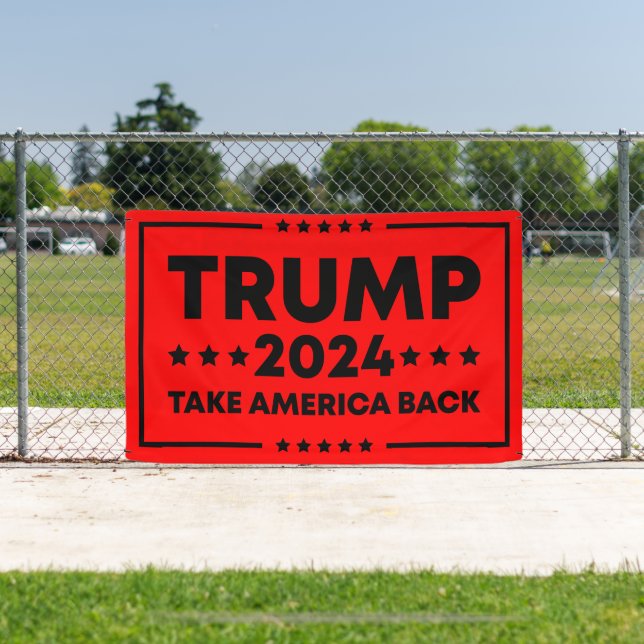 Lona Trump 2024: Trump recuperará a Estados Unidos (in situ)