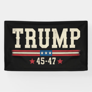 Lona Trump 45 47 Bandera Estadounidense USA Retro Vinta