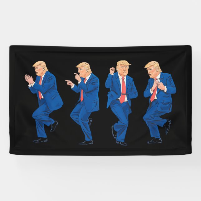 Lona Trump 45 47 Danza divertida bailando presidente de (Horizontal)