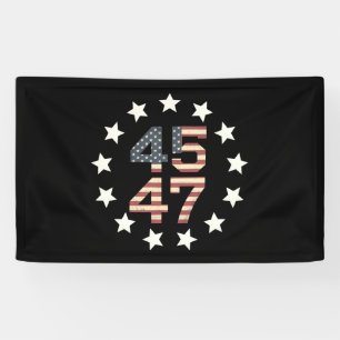 Lona Trump 45 47 estrellas bandera estadounidense vinta
